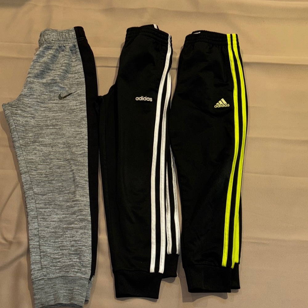 Adidas Black Sweatpants with Classic Stripes